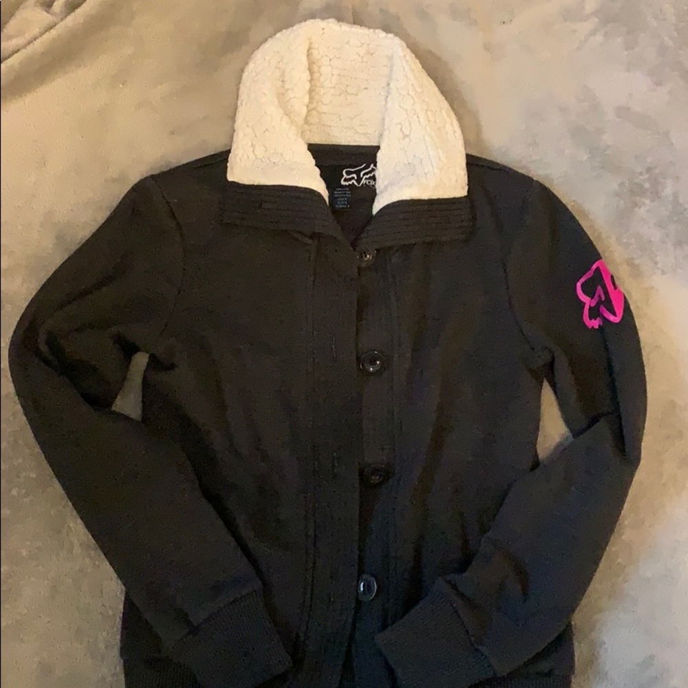Fox Racing Sweater Jacket Sherpa Coat